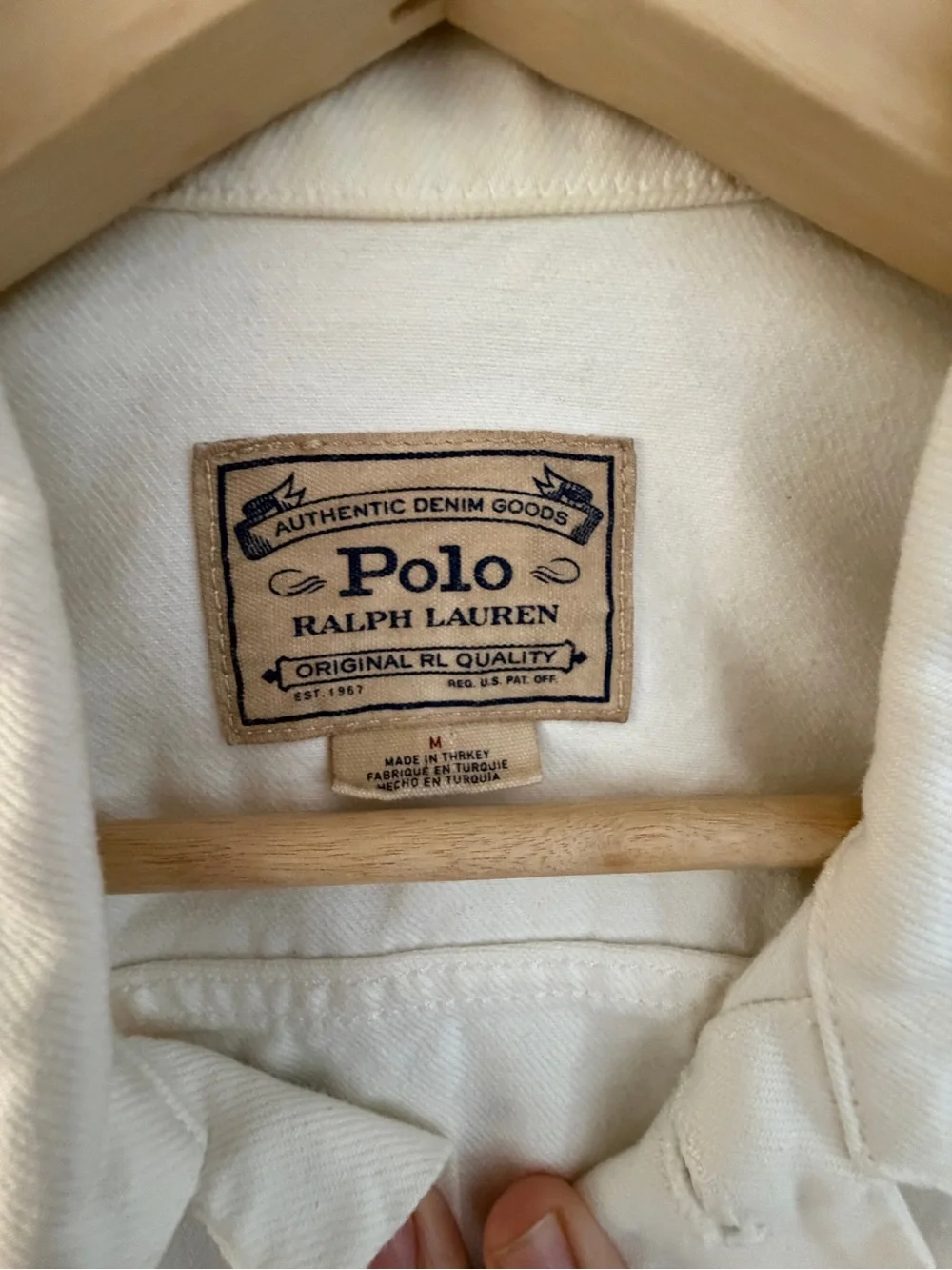 Ralph Lauren Polo White Denim Jean Jacket - Picture 2 of 3